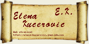 Elena Kućerović vizit kartica